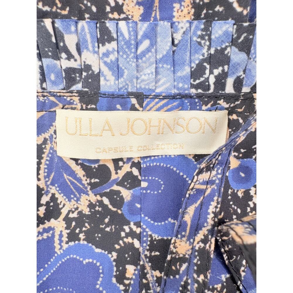 Rare Boho Luxe Ulla Johnson Capsule Collection Tiered Blue Floral Maxi Dress 6 - Picture 4 of 16